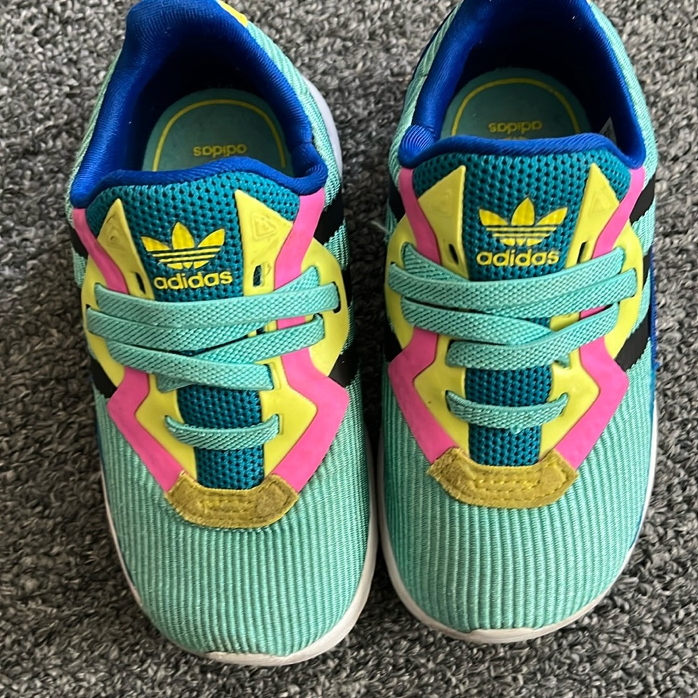adidas Kids Sneakers Teal Pink Yellow